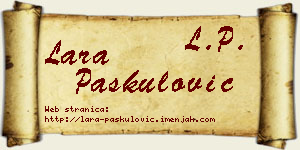 Lara Paskulović vizit kartica